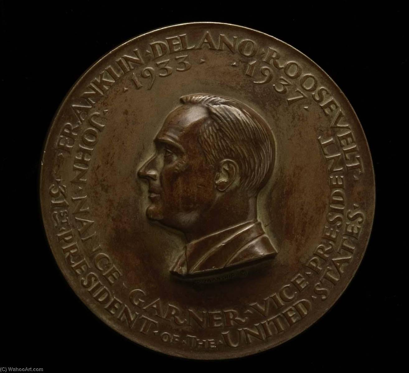 WikiOO.org - Encyclopedia of Fine Arts - Lukisan, Artwork Paul Manship - Franklin D. Roosevelt Inaugural Medal