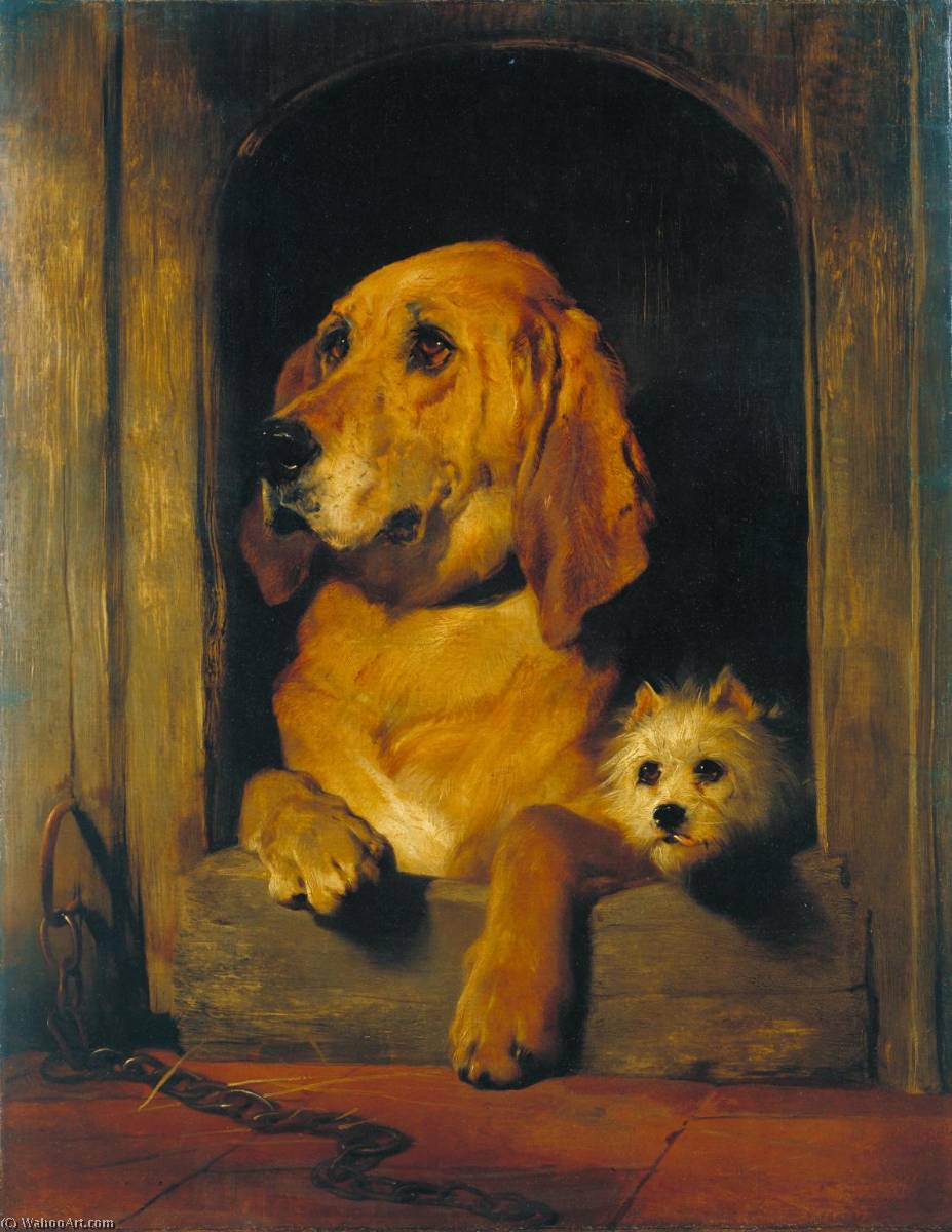 Wikioo.org - The Encyclopedia of Fine Arts - Painting, Artwork by Edwin Henry Landseer - Dignity and Impudence