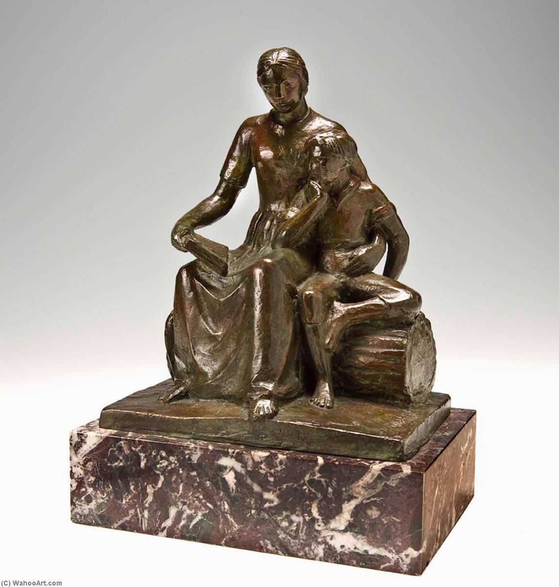 Wikioo.org - The Encyclopedia of Fine Arts - Painting, Artwork by Paul Manship - Nancy Hanks and Boy Abraham Lincoln ( 2)