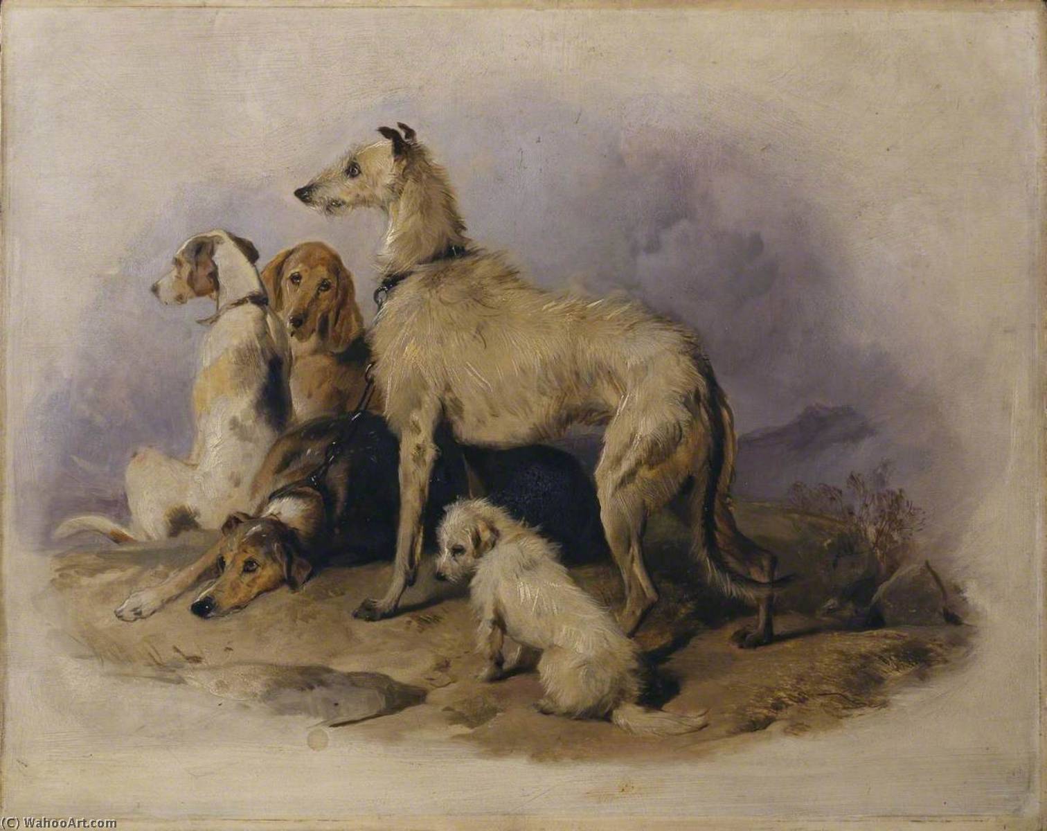 Wikioo.org - The Encyclopedia of Fine Arts - Painting, Artwork by Edwin Henry Landseer - Highland Dogs