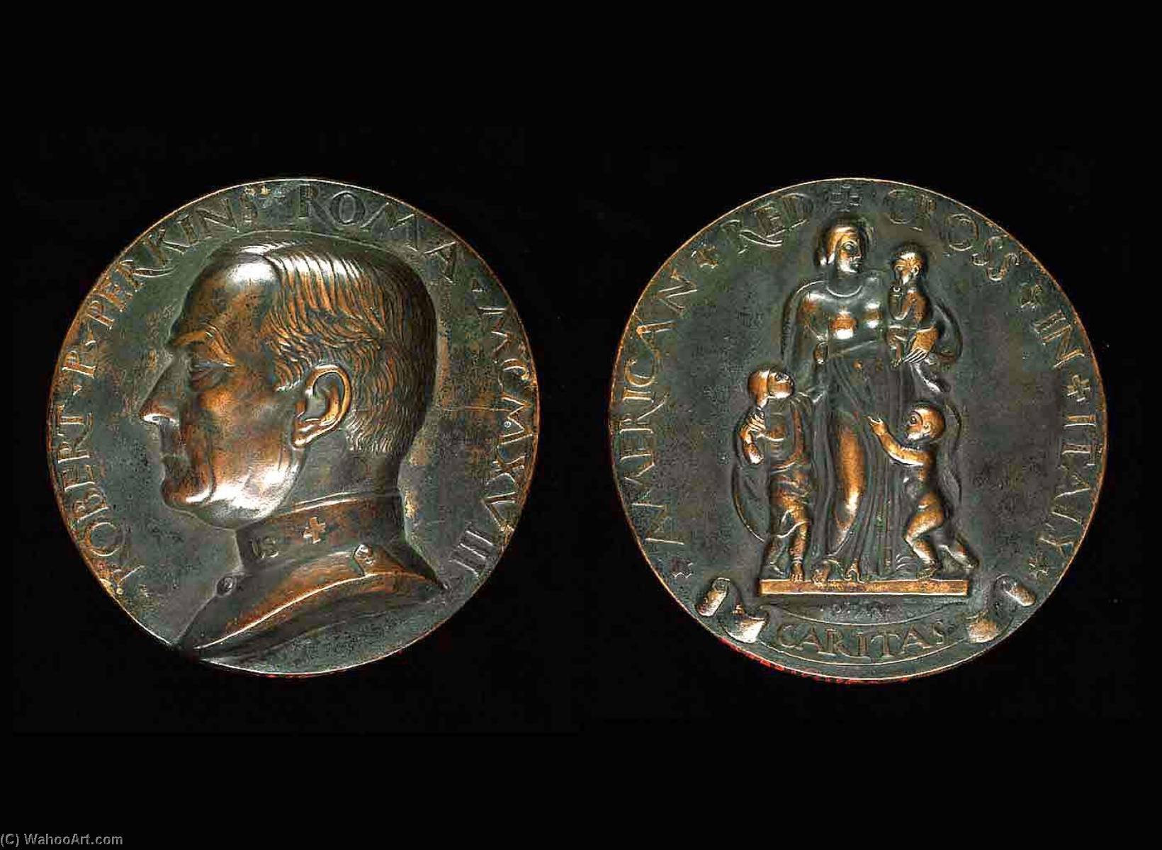 Wikioo.org - The Encyclopedia of Fine Arts - Painting, Artwork by Paul Manship - Robert P. Perkins Portrait Medal