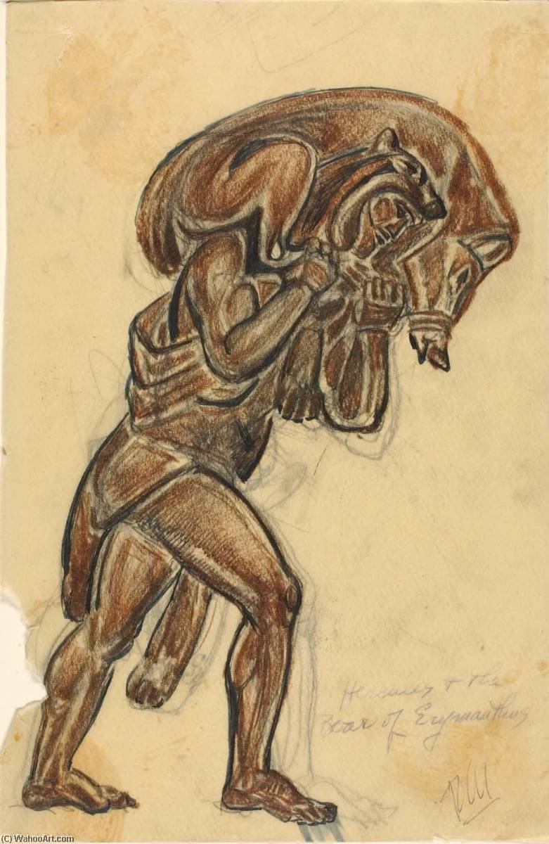 WikiOO.org - Encyclopedia of Fine Arts - Lukisan, Artwork Paul Manship - Hercules and the Erymanthian Boar