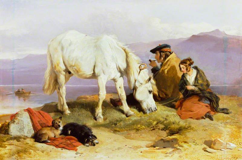 WikiOO.org - Enciclopédia das Belas Artes - Pintura, Arte por Edwin Henry Landseer - A Highland Scene