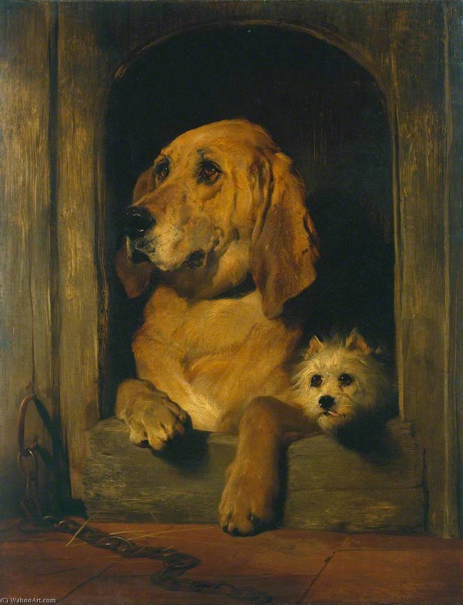 Wikioo.org - The Encyclopedia of Fine Arts - Painting, Artwork by Edwin Henry Landseer - Dignity and Impudence