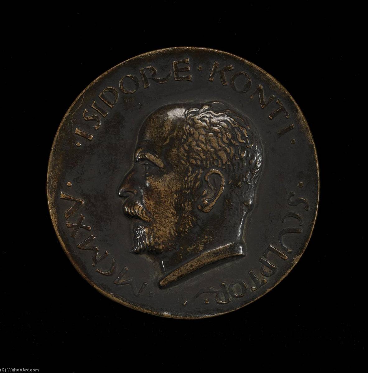 WikiOO.org - Encyclopedia of Fine Arts - Maalaus, taideteos Paul Manship - Isadore Konti Portrait Medal, obverse