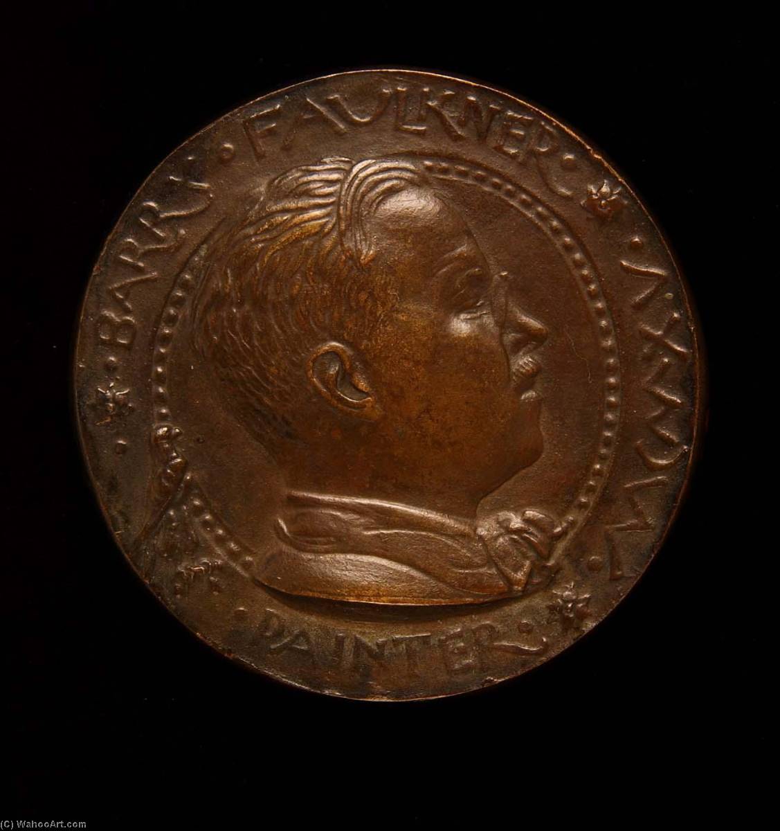 WikiOO.org - Encyclopedia of Fine Arts - Maalaus, taideteos Paul Manship - Barry Faulkner Portrait Medal