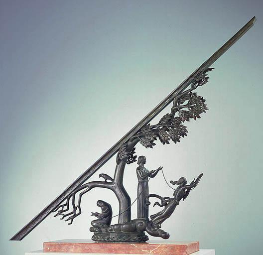 WikiOO.org - Encyclopedia of Fine Arts - Lukisan, Artwork Paul Manship - Time and the Fates Sundial