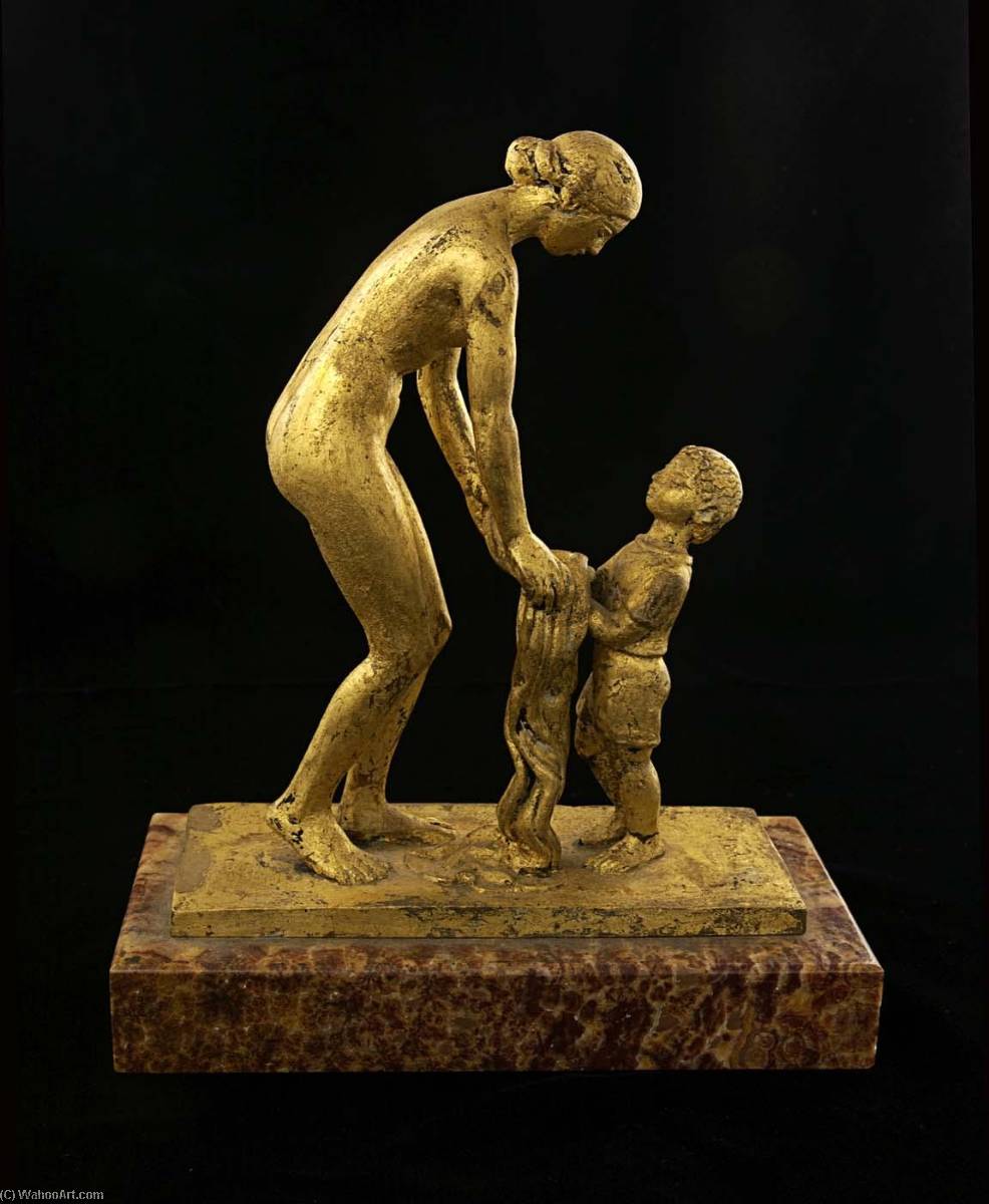 WikiOO.org - Enciklopedija likovnih umjetnosti - Slikarstvo, umjetnička djela Paul Manship - Nude with Child