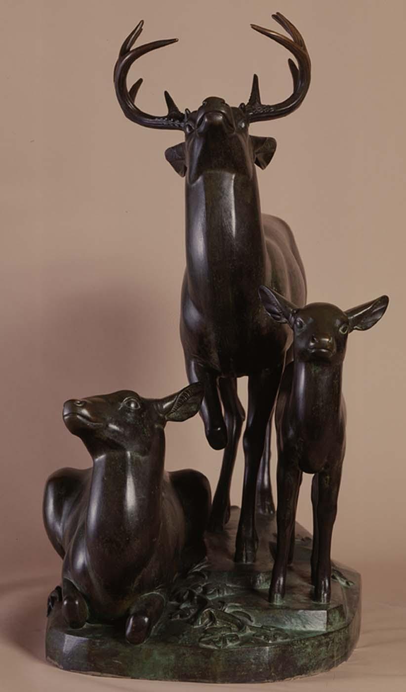 WikiOO.org - Encyclopedia of Fine Arts - Lukisan, Artwork Paul Manship - Group of Deer