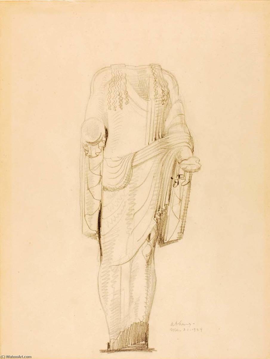 WikiOO.org - Encyclopedia of Fine Arts - Maalaus, taideteos Paul Manship - (Standing Headless Kora Figure)