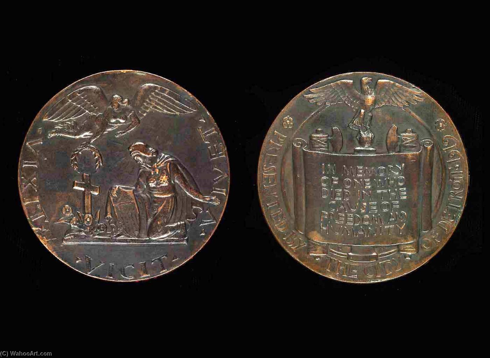 WikiOO.org - Encyclopedia of Fine Arts - Lukisan, Artwork Paul Manship - Detroit Soldiers Memorial Medal