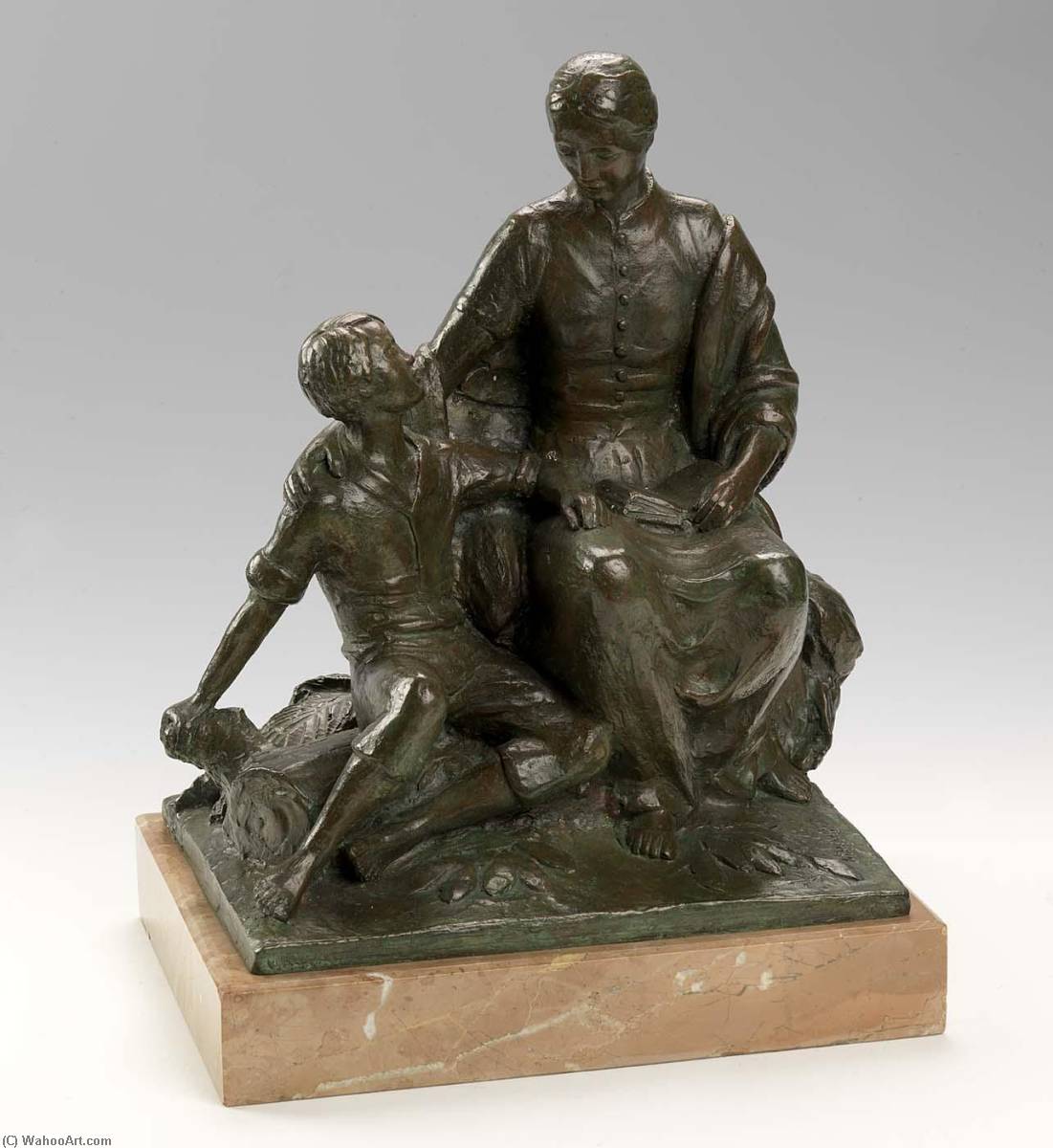 Wikioo.org - สารานุกรมวิจิตรศิลป์ - จิตรกรรม Paul Manship - Nancy Hanks and Boy Abraham Lincoln ( 4)