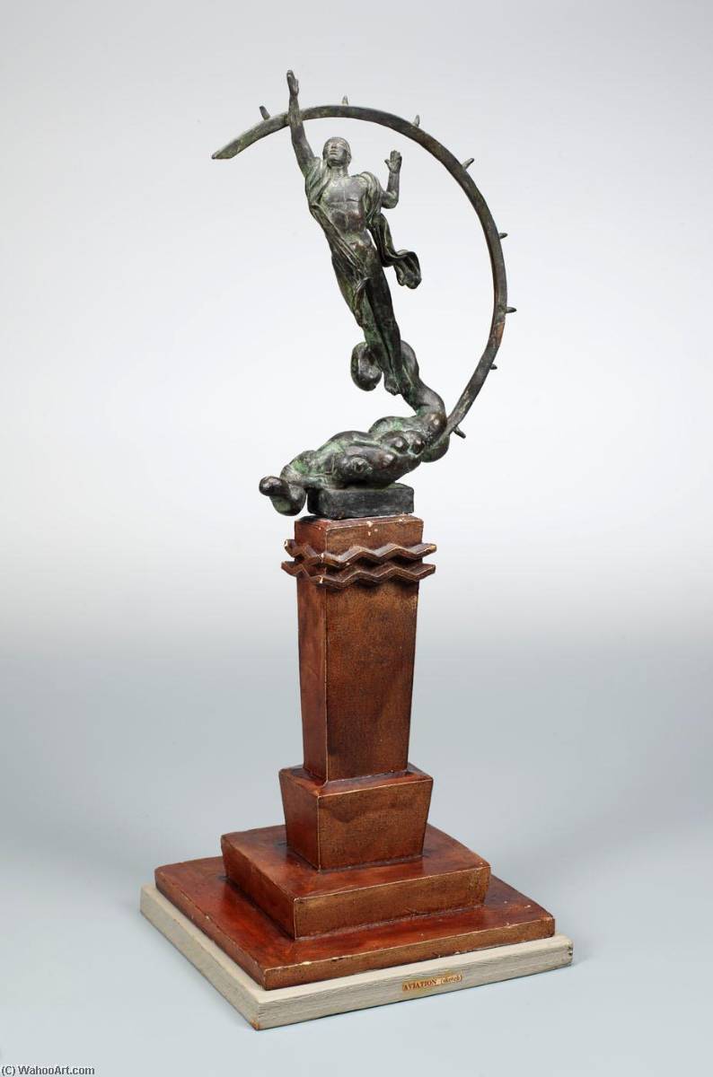 Wikioo.org - The Encyclopedia of Fine Arts - Painting, Artwork by Paul Manship - Study for Aviation Memorial, ( 1)