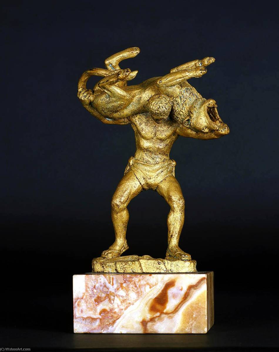 WikiOO.org - Enciklopedija likovnih umjetnosti - Slikarstvo, umjetnička djela Paul Manship - Hercules and the Nemean Lion ( 2)