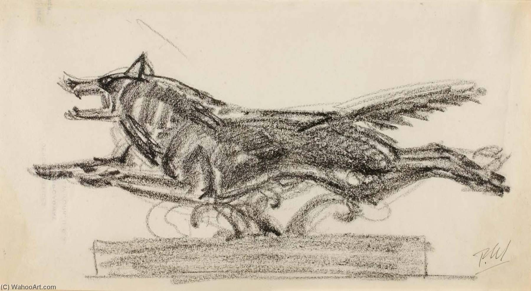 Wikioo.org - The Encyclopedia of Fine Arts - Painting, Artwork by Paul Manship - (Sketch for Diana's Dog)