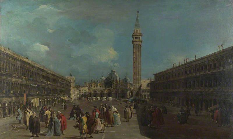 WikiOO.org - Εγκυκλοπαίδεια Καλών Τεχνών - Ζωγραφική, έργα τέχνης Francesco Lazzaro Guardi - Venice Piazza San Marco