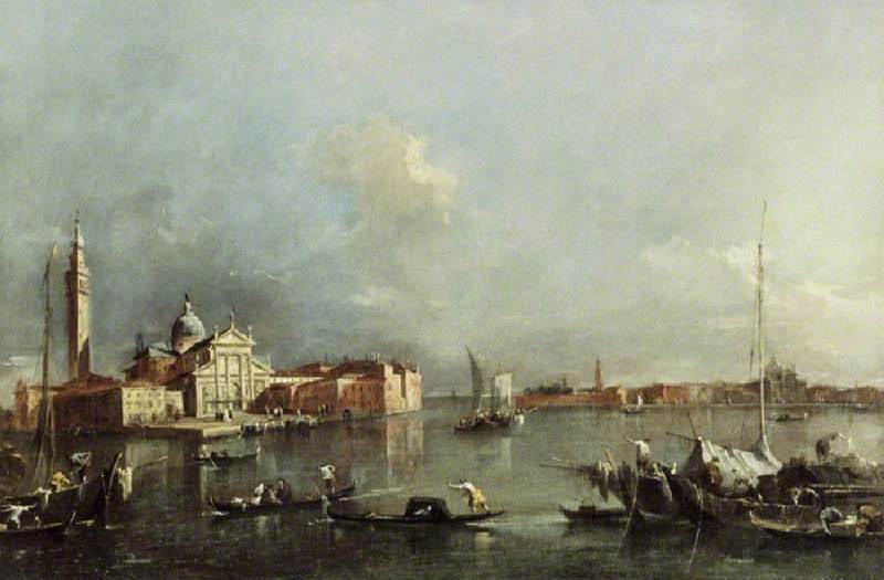 WikiOO.org - אנציקלופדיה לאמנויות יפות - ציור, יצירות אמנות Francesco Lazzaro Guardi - View of Venice