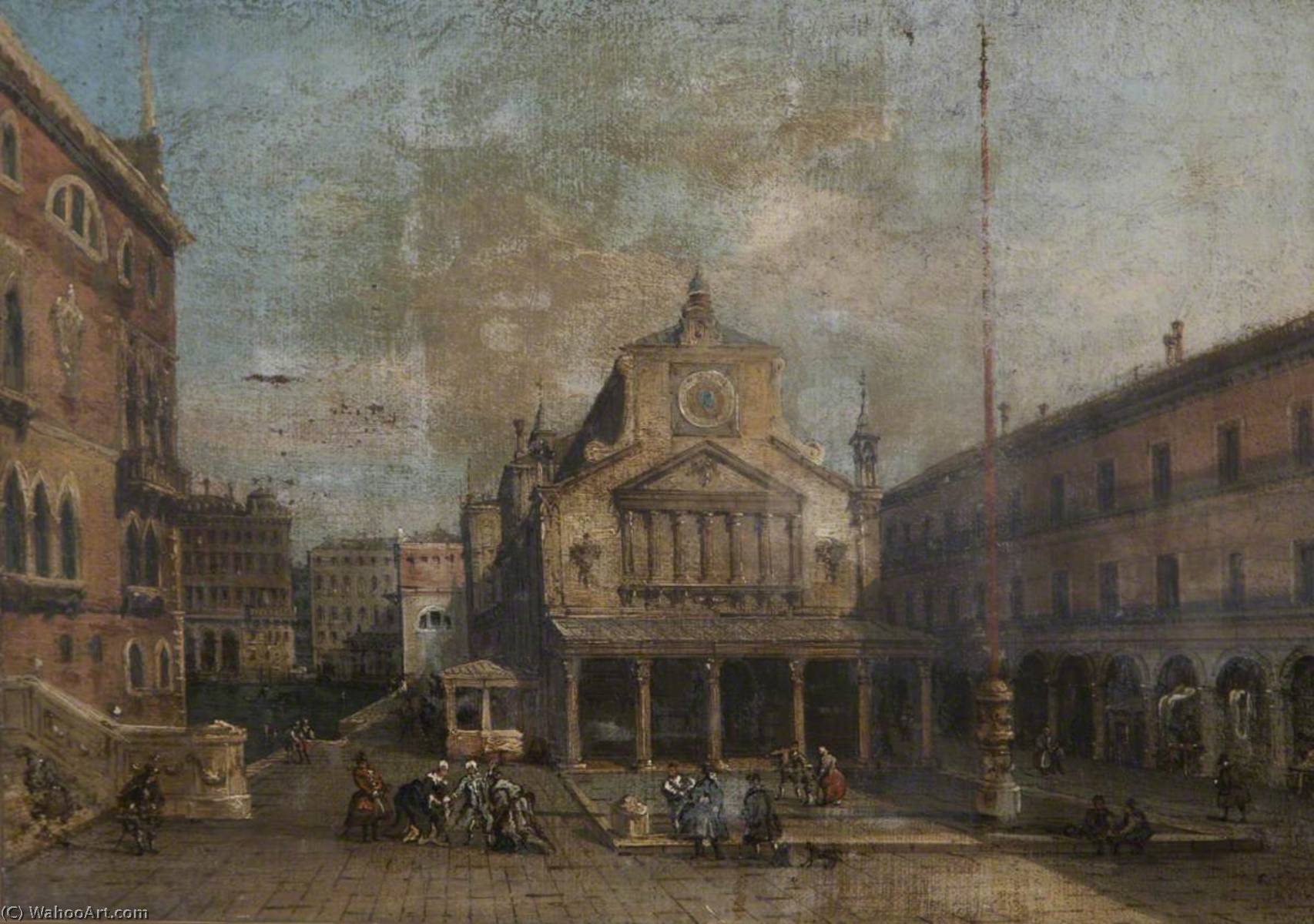 Wikioo.org - The Encyclopedia of Fine Arts - Painting, Artwork by Francesco Lazzaro Guardi - Church of San Giacometto, Venice
