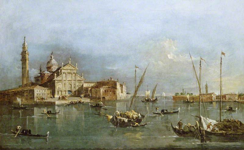 WikiOO.org - Güzel Sanatlar Ansiklopedisi - Resim, Resimler Francesco Lazzaro Guardi - San Giorgio Maggiore, Venice