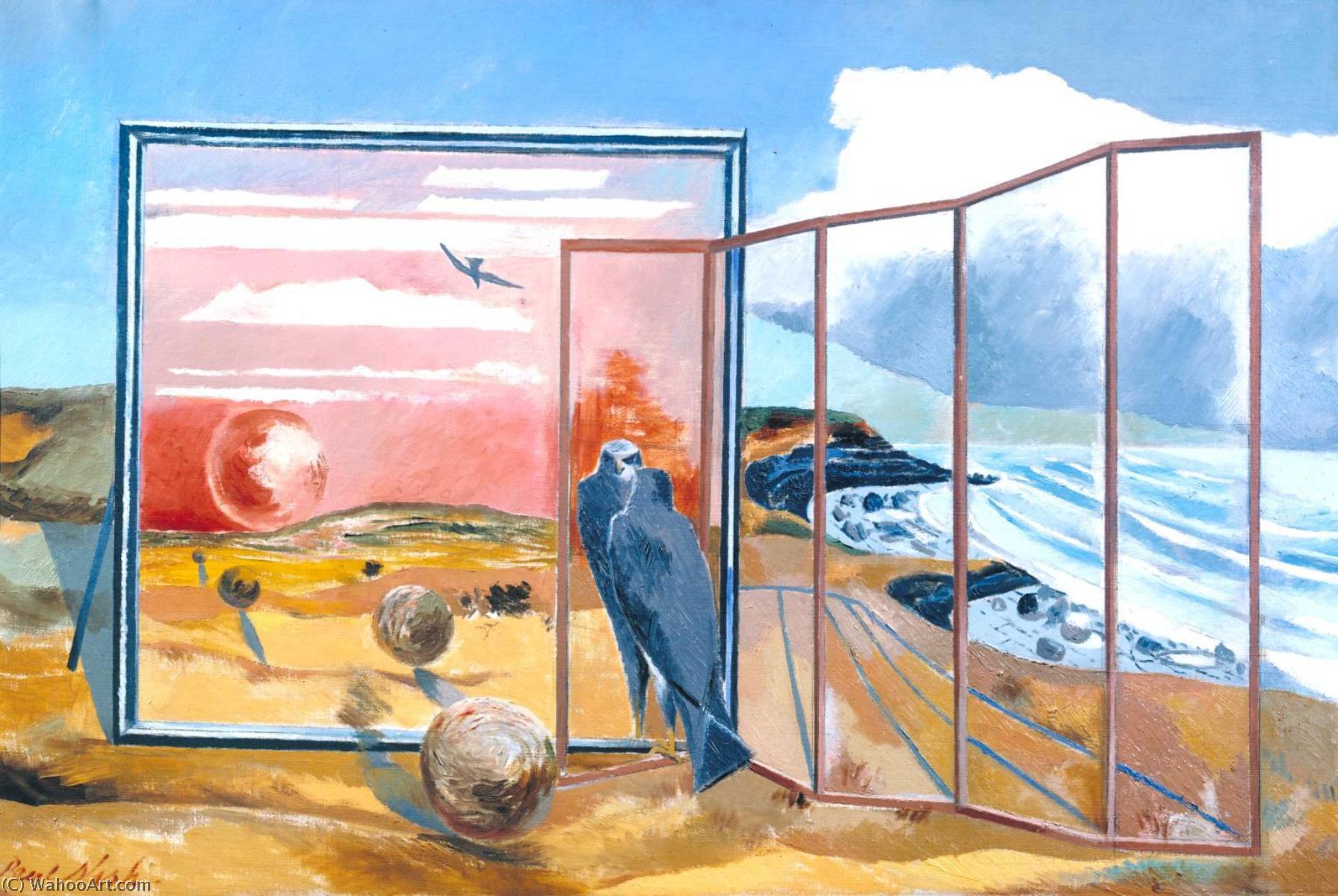 Wikioo.org - The Encyclopedia of Fine Arts - Painting, Artwork by Paul Nash - Landscape from a Dream