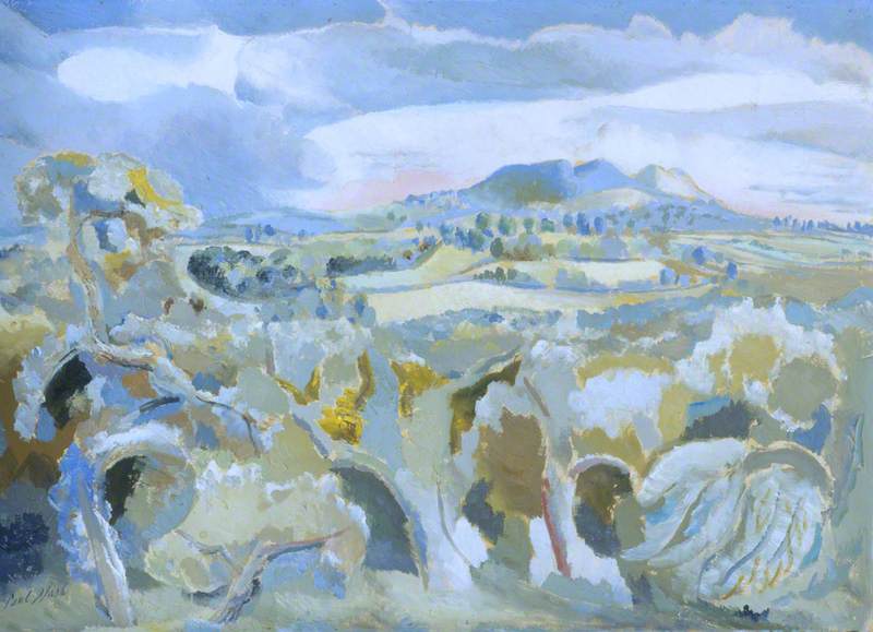 Wikioo.org - The Encyclopedia of Fine Arts - Painting, Artwork by Paul Nash - Landscape of the Malvern Distance