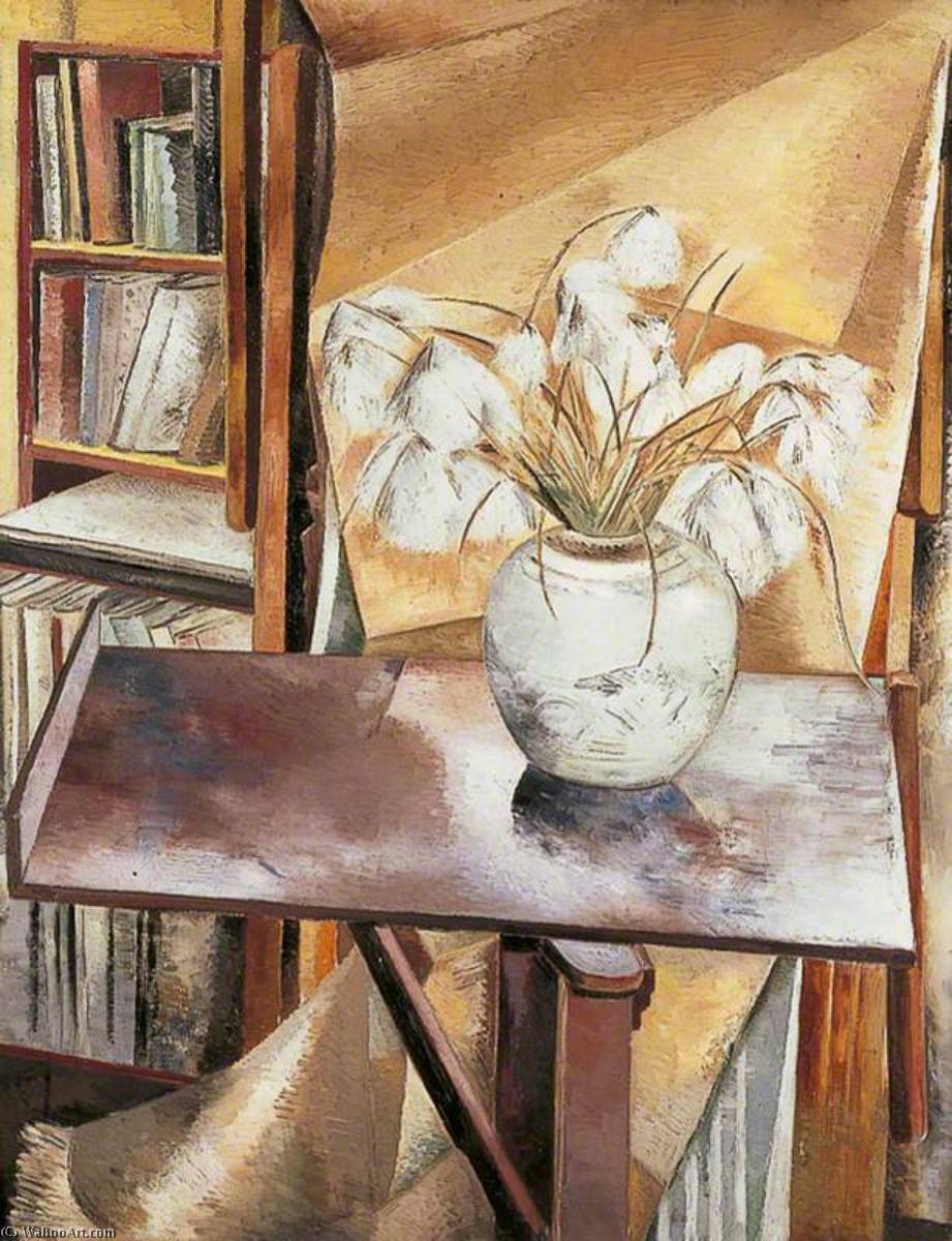 Wikioo.org - The Encyclopedia of Fine Arts - Painting, Artwork by Paul Nash - Still Life with Bog Cotton