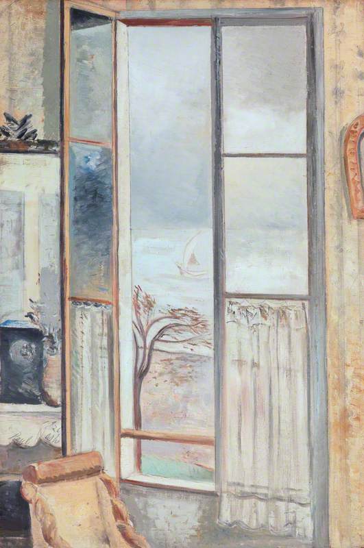 Wikioo.org - The Encyclopedia of Fine Arts - Painting, Artwork by Paul Nash - Riviera Window, Cros de Cagnes
