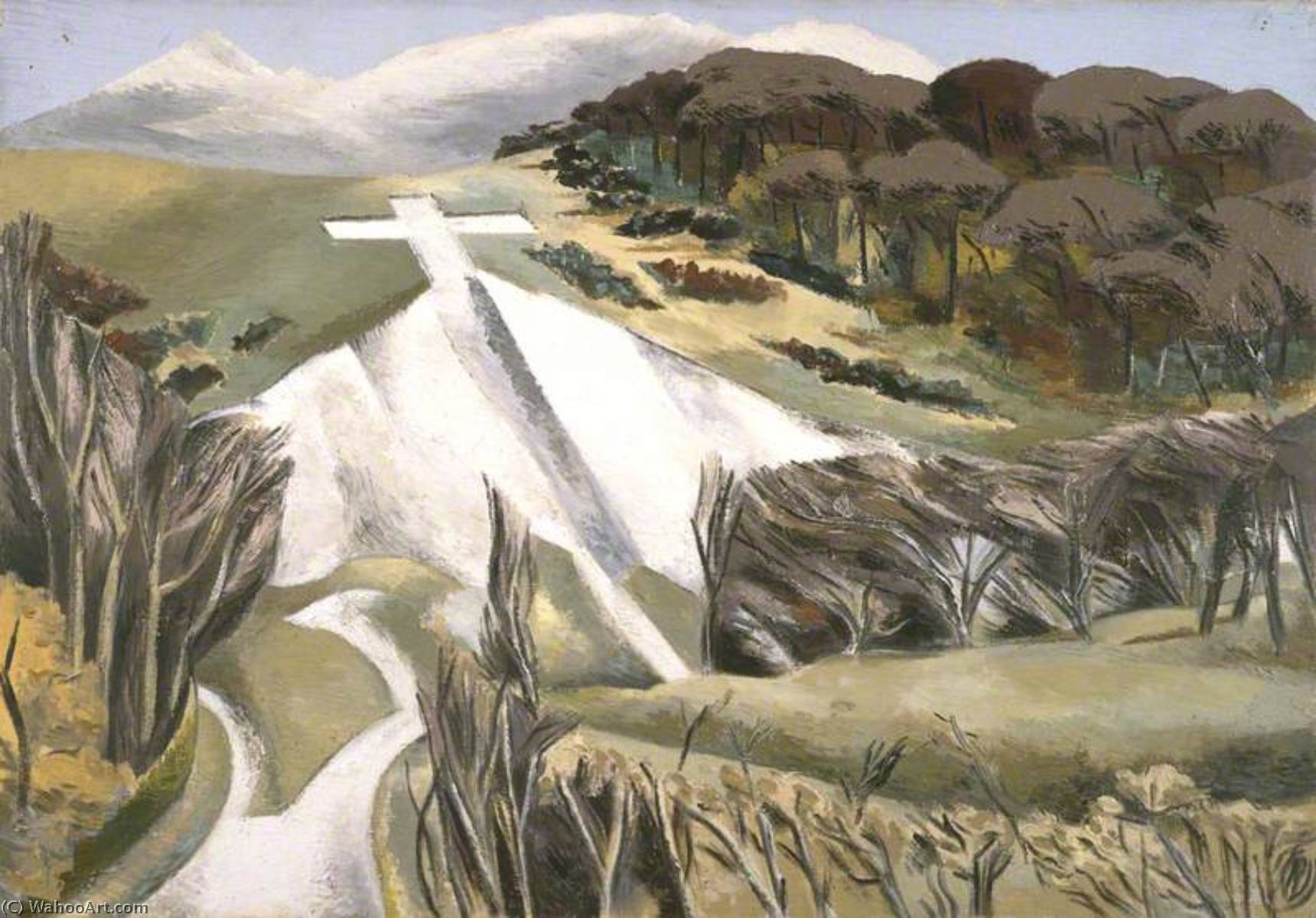 Wikioo.org - The Encyclopedia of Fine Arts - Painting, Artwork by Paul Nash - Whiteleaf Cross