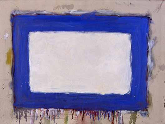 Wikioo.org - The Encyclopedia of Fine Arts - Painting, Artwork by Gene Davis - Blue Rectangle II