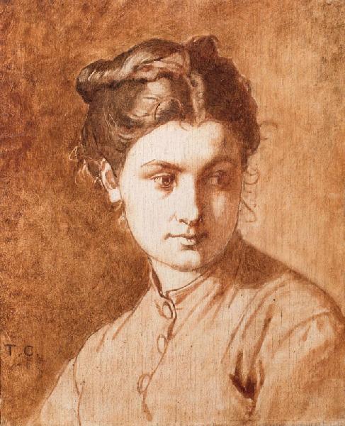 Wikioo.org - The Encyclopedia of Fine Arts - Painting, Artwork by Thomas Couture - Juliette (Portrait d'un modèle)