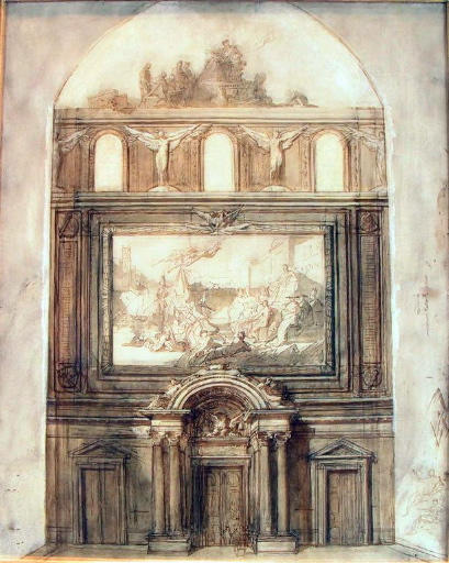 WikiOO.org - Encyclopedia of Fine Arts - Malba, Artwork Thomas Couture - Projet de décor pour le pavillon Denon au Louvre