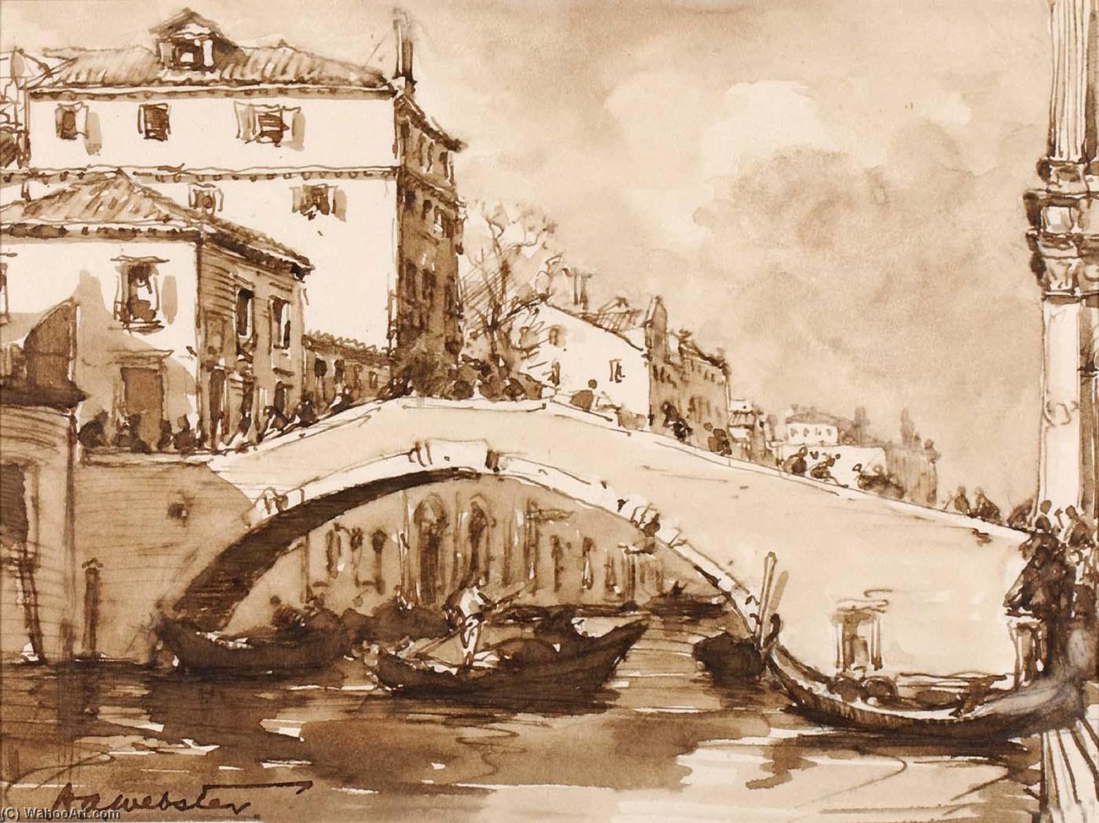 WikiOO.org - Encyclopedia of Fine Arts - Lukisan, Artwork Herman Armour Webster - Rio dei Mendicanti no. 2, Venice