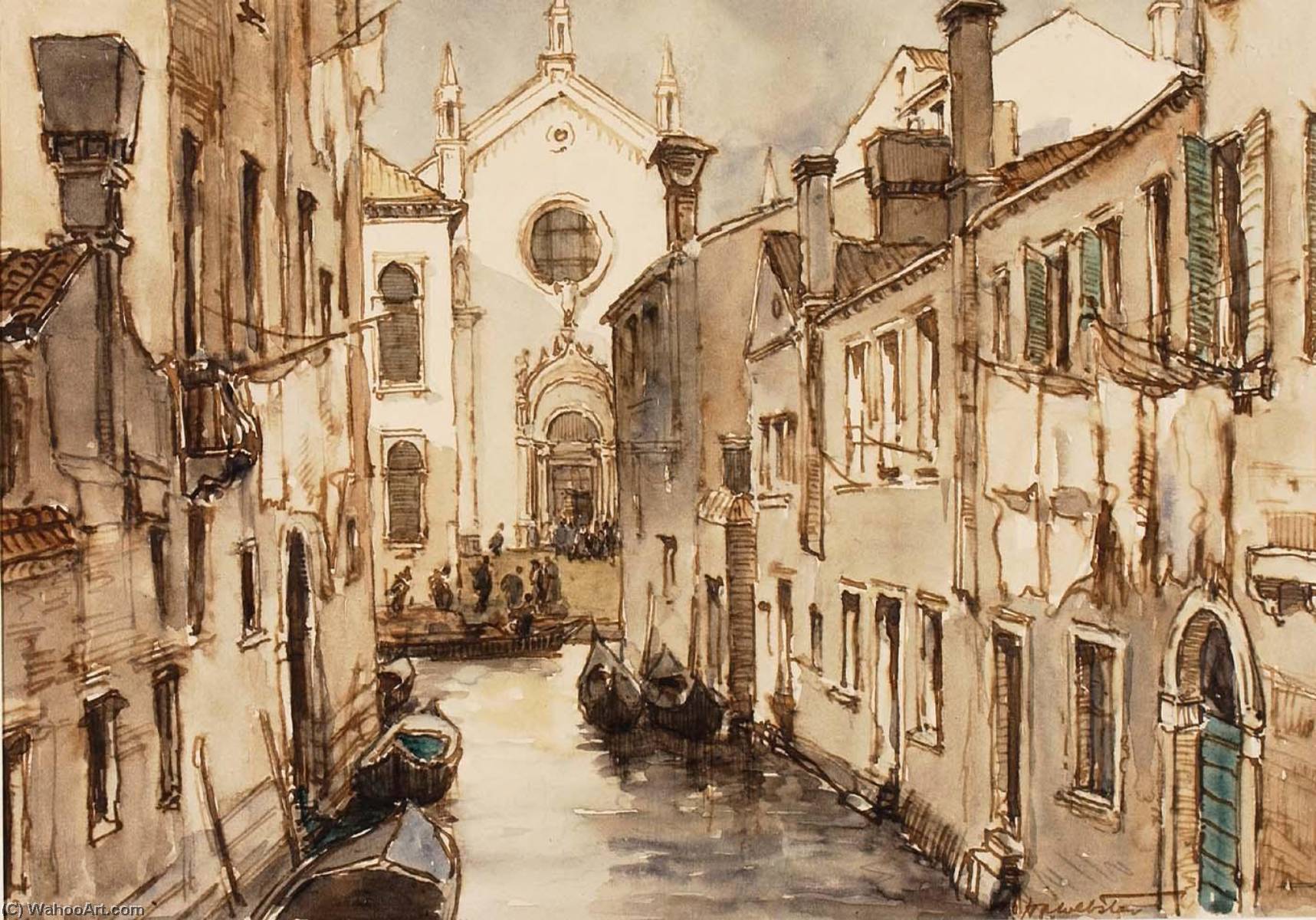 WikiOO.org - Encyclopedia of Fine Arts - Lukisan, Artwork Herman Armour Webster - La Madona del'Orto, Venice
