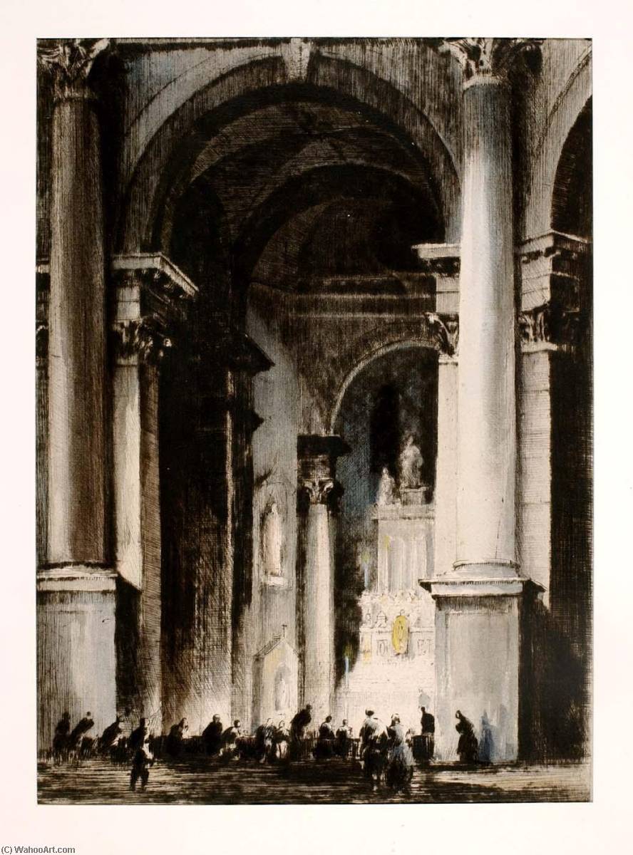 WikiOO.org - Encyclopedia of Fine Arts - Lukisan, Artwork Herman Armour Webster - La Nef della Salute, Venice