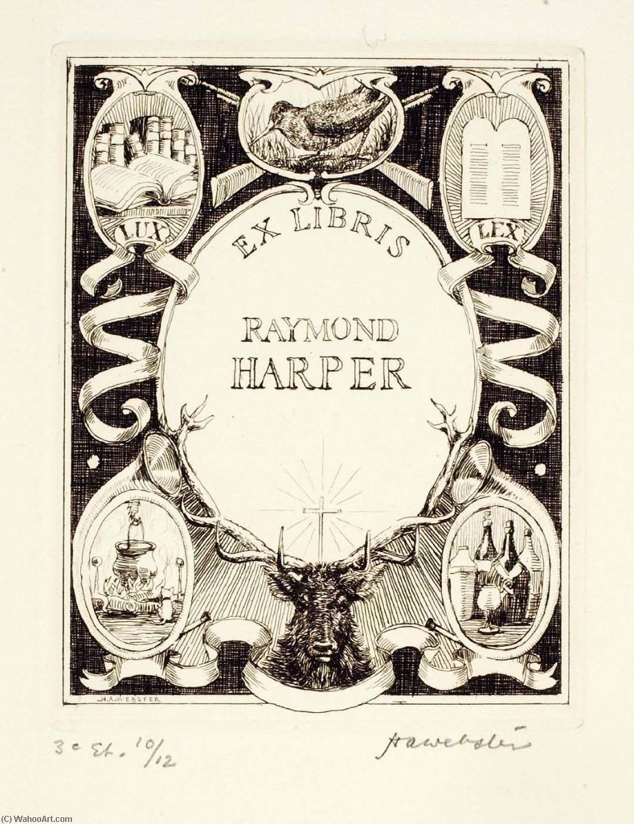 Wikioo.org – La Enciclopedia de las Bellas Artes - Pintura, Obras de arte de Herman Armour Webster - placa de libro raymond harper