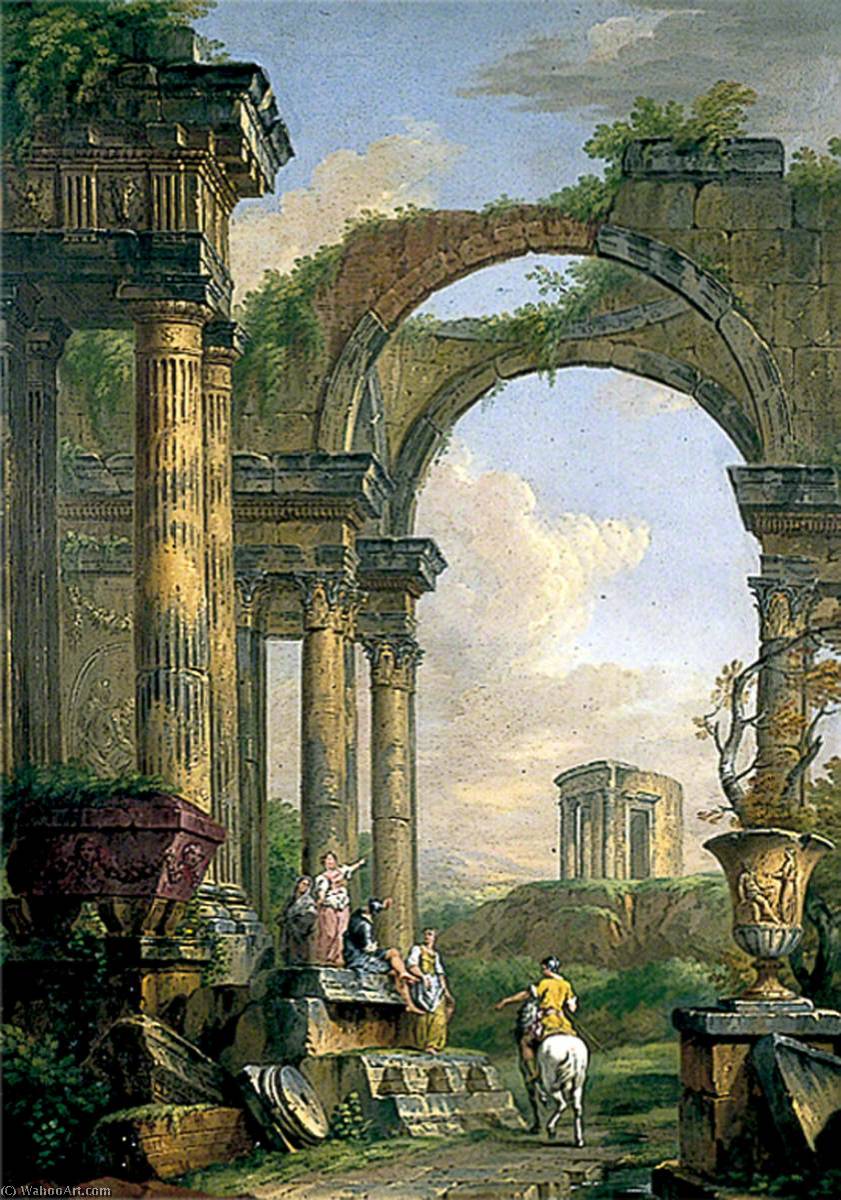 WikiOO.org - Encyclopedia of Fine Arts - Lukisan, Artwork Giovanni Paolo Pannini - Classical Ruins
