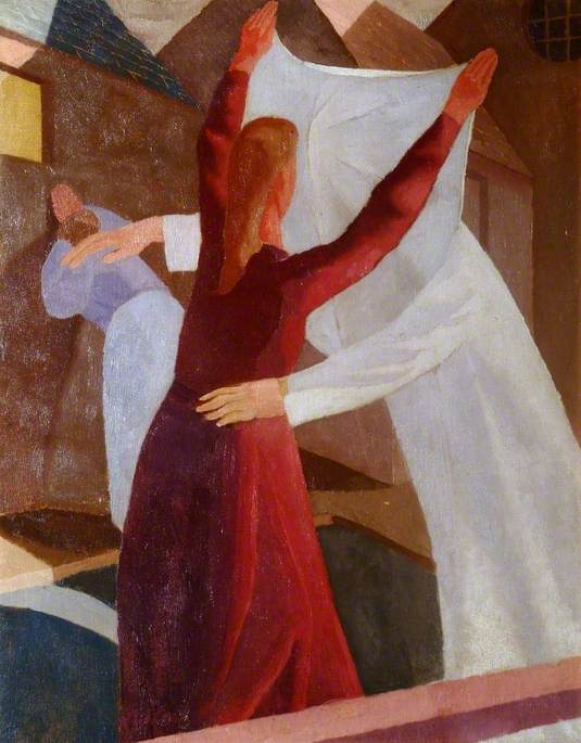 Wikioo.org – La Enciclopedia de las Bellas Artes - Pintura, Obras de arte de Stanley Spencer - Santa Verónica Desenmascarando  Cristo