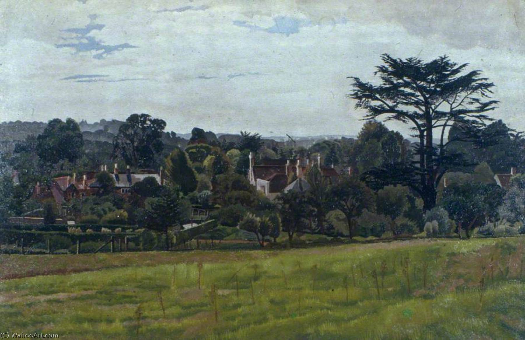 Wikioo.org - The Encyclopedia of Fine Arts - Painting, Artwork by Stanley Spencer - Pound Field, Cookham