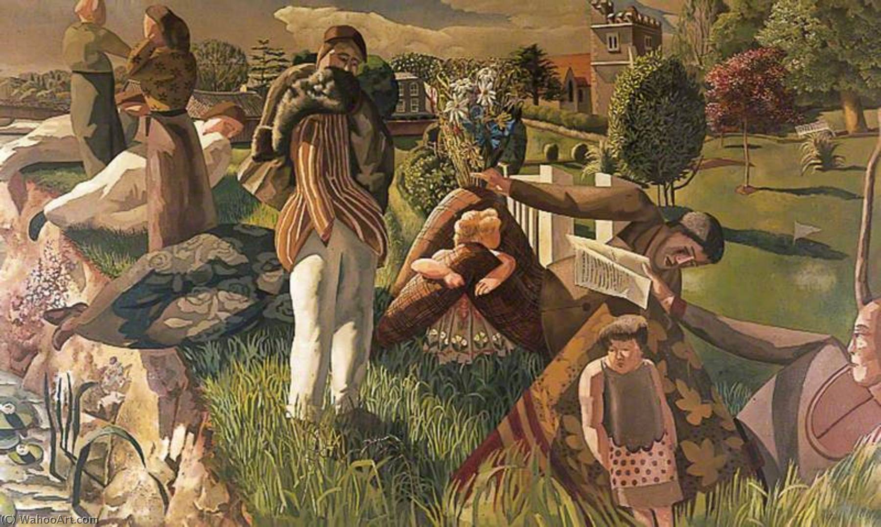 WikiOO.org - Енциклопедія образотворчого мистецтва - Живопис, Картини
 Stanley Spencer - By the River