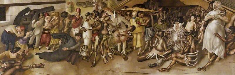 Wikioo.org - The Encyclopedia of Fine Arts - Painting, Artwork by Stanley Spencer - Love among the Nations