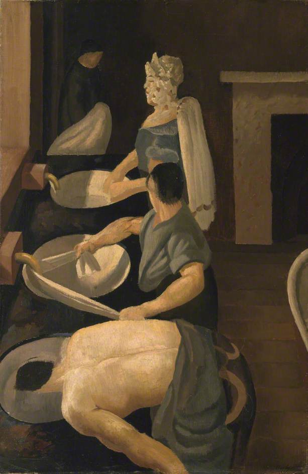 Wikioo.org - The Encyclopedia of Fine Arts - Painting, Artwork by Stanley Spencer - Soldiers Washing