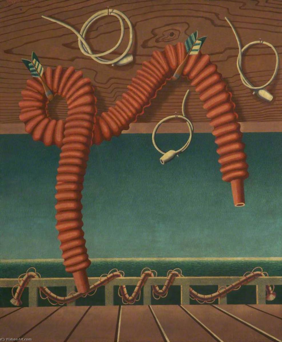 WikiOO.org - אנציקלופדיה לאמנויות יפות - ציור, יצירות אמנות Edward Alexander Wadsworth - The Perspective of Idleness II