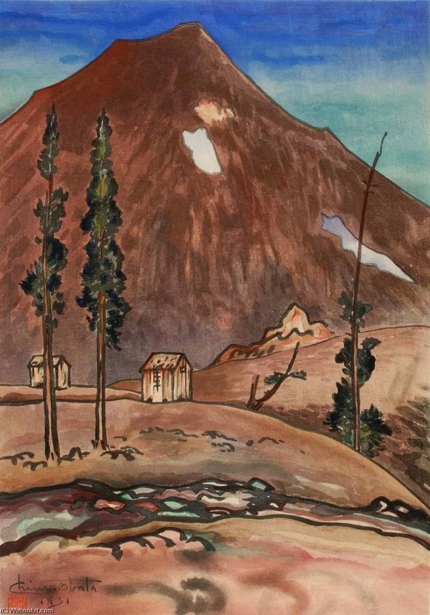 Wikioo.org - The Encyclopedia of Fine Arts - Painting, Artwork by Chiura Obata - Ruin Of Old Tioga Mine