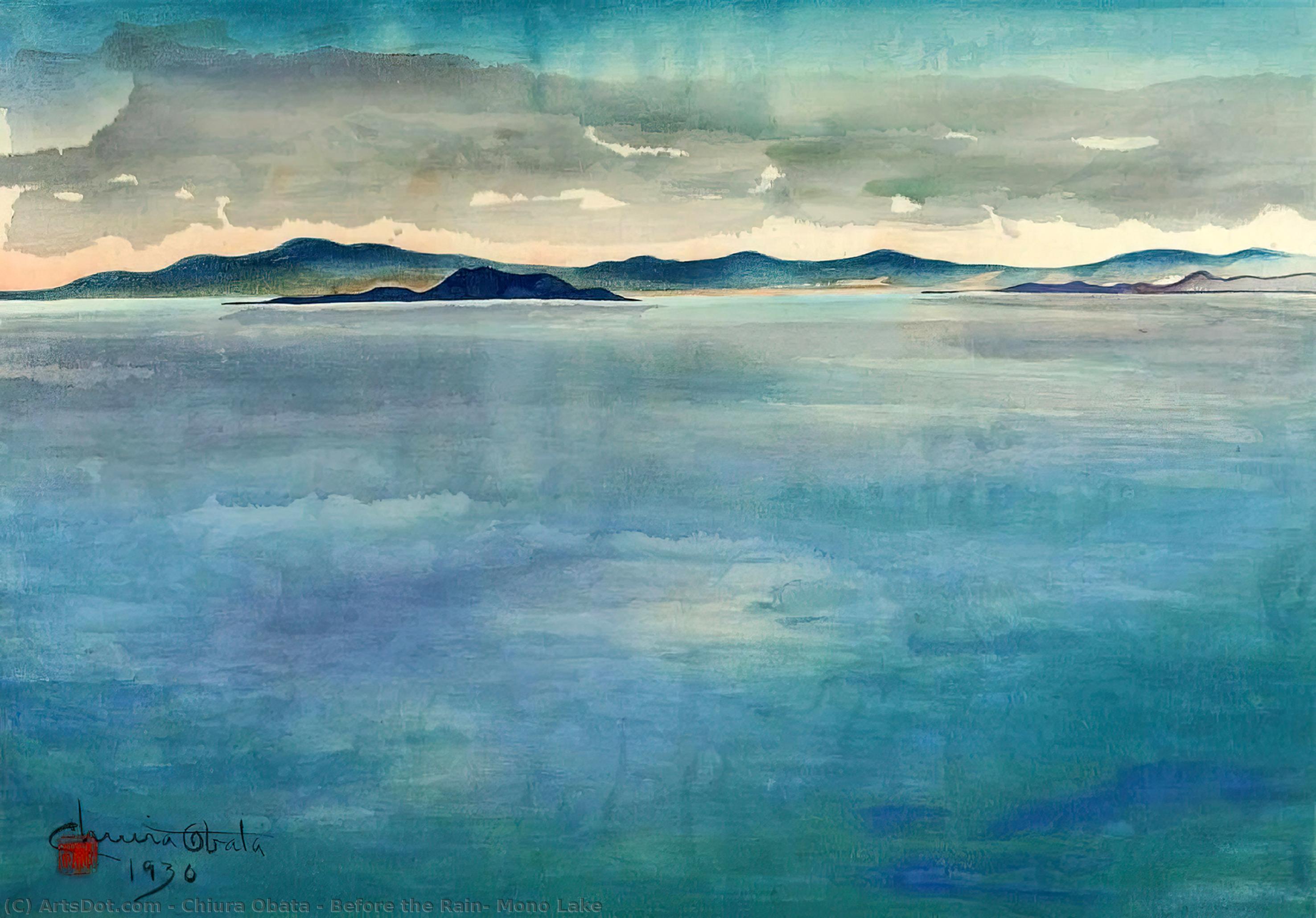 Wikioo.org - The Encyclopedia of Fine Arts - Painting, Artwork by Chiura Obata - Before the Rain, Mono Lake