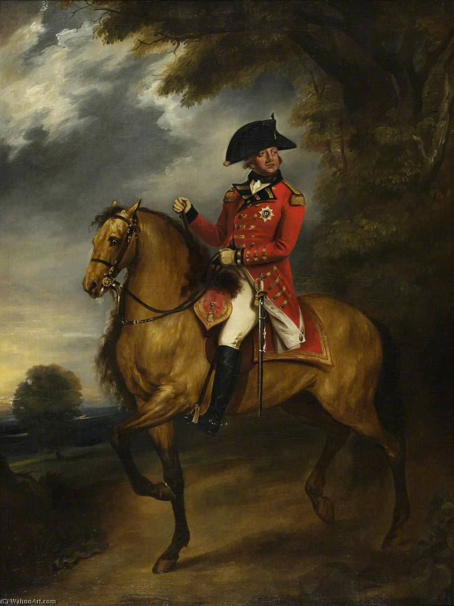 Wikioo.org - The Encyclopedia of Fine Arts - Painting, Artwork by William Beechey - George III (1738–1820), on Horseback