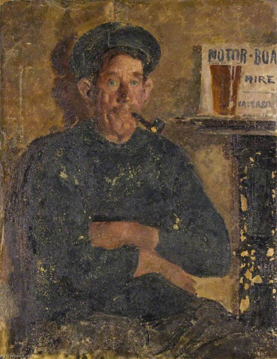 Wikioo.org – L'Enciclopedia delle Belle Arti - Pittura, Opere di Augustus Edwin John - ritratto di una Barcaiolo