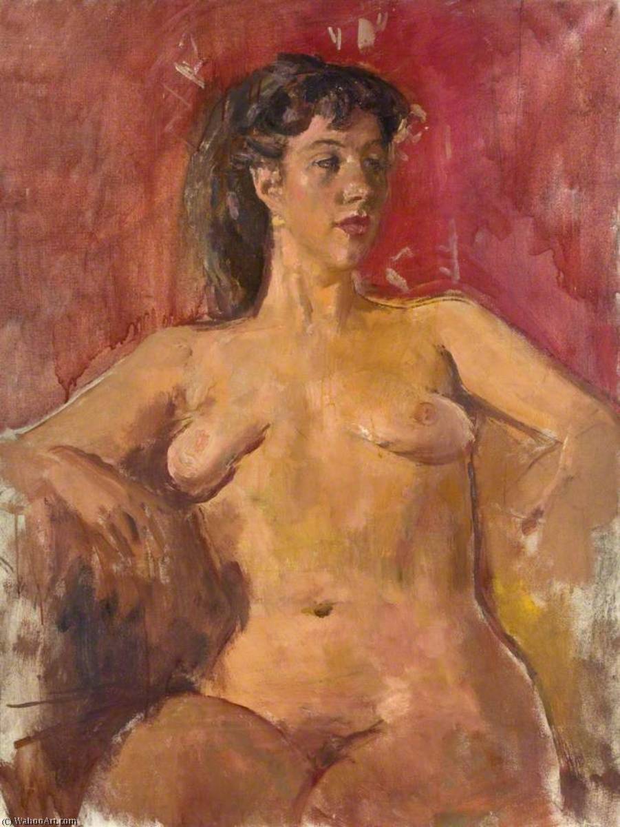 Wikioo.org - The Encyclopedia of Fine Arts - Painting, Artwork by Augustus Edwin John - Seated Female Nude