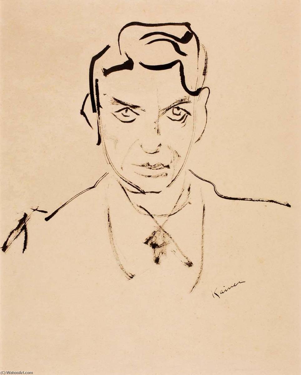 WikiOO.org - Енциклопедия за изящни изкуства - Живопис, Произведения на изкуството Jacob Kainen - Self Portrait