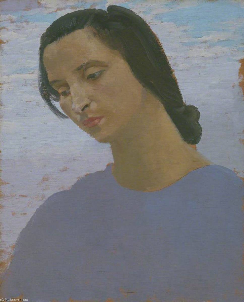 Wikioo.org - Bách khoa toàn thư về mỹ thuật - Vẽ tranh, Tác phẩm nghệ thuật Augustus Edwin John - Head of Dorelia McNeill (1881–1969)