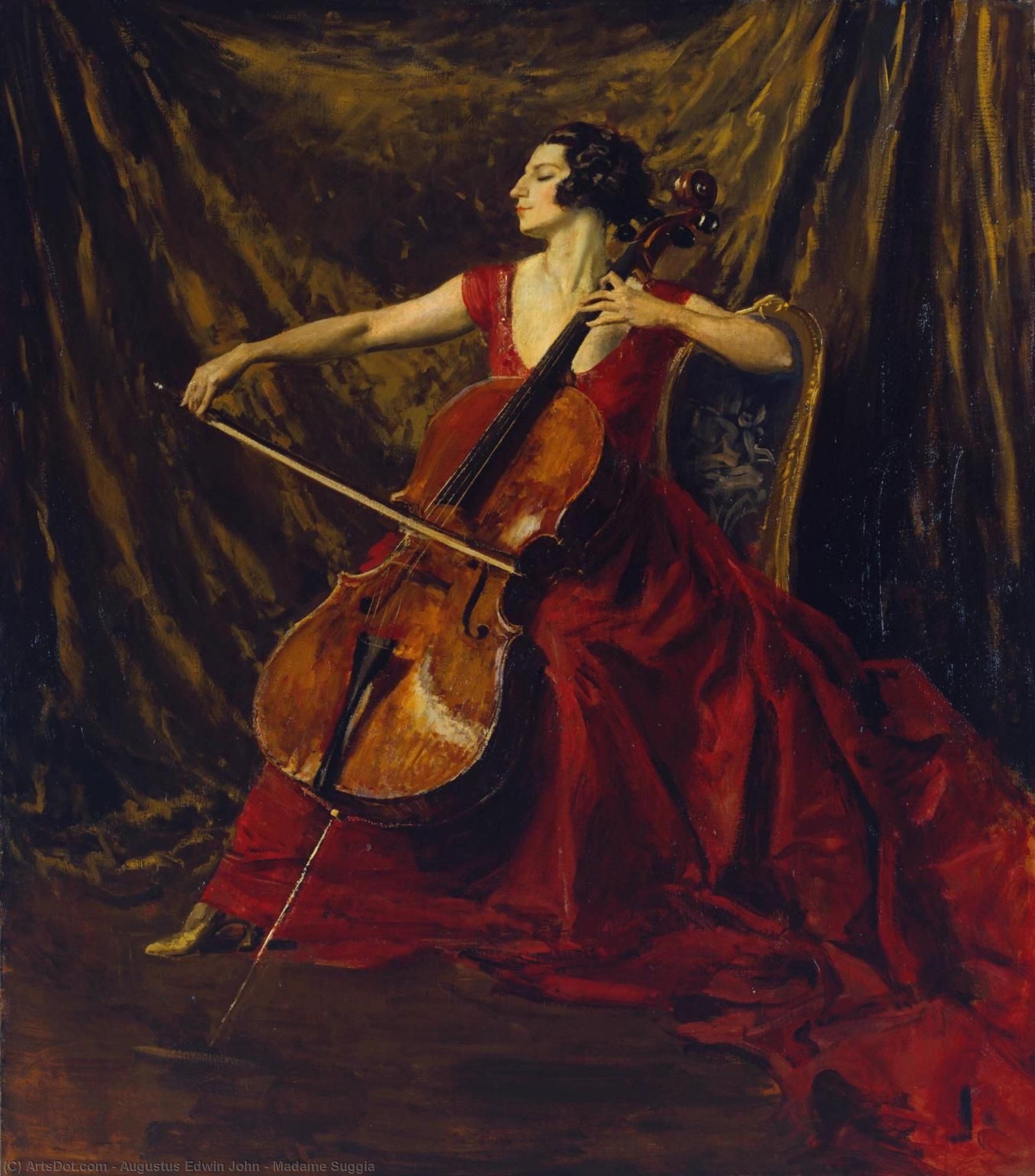 Wikioo.org - The Encyclopedia of Fine Arts - Painting, Artwork by Augustus Edwin John - Madame Suggia